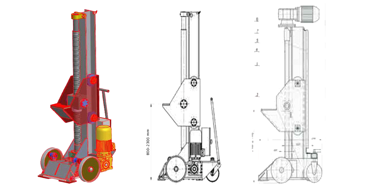Vretenasta dizalica za željezničku industriju